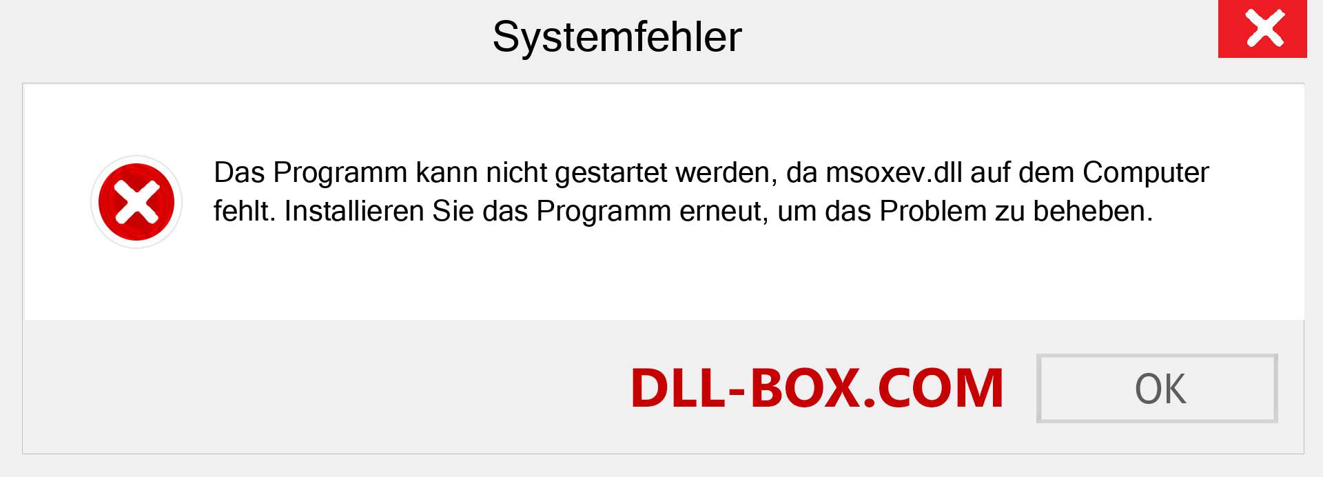msoxev.dll-Datei fehlt?. Download für Windows 7, 8, 10 - Fix msoxev dll Missing Error unter Windows, Fotos, Bildern